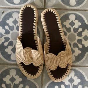 Brand New Raffia Woven slip on sandals